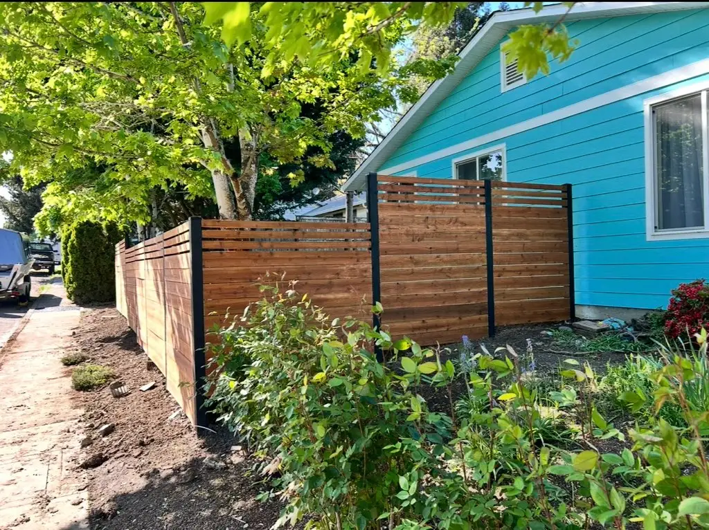 Wood fence installation near Portland, OR